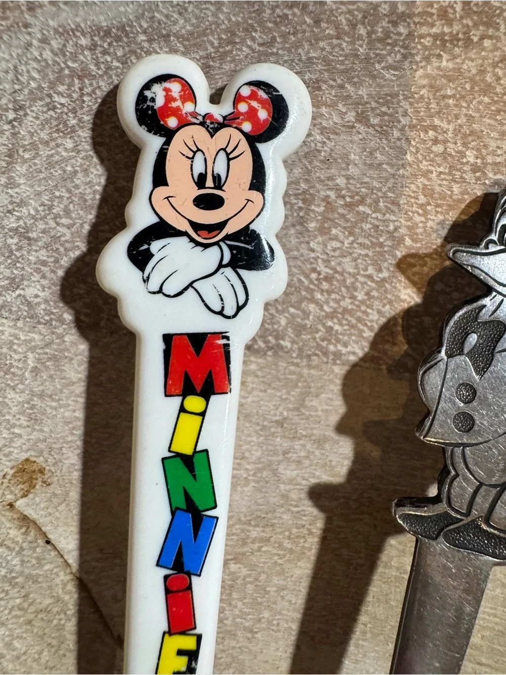Disney Mickey & Minnie Kids Fork and Spoon Set - Colorful Handles
